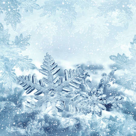 Christmas snowflakes  の写真素材