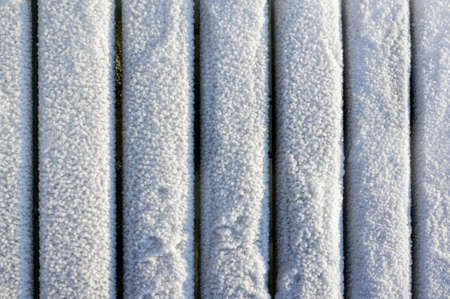 Snow on a wooden background. Textureの写真素材