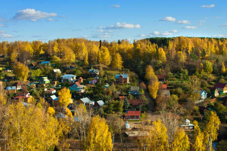 Autumnal nature,  beautiful scenery in Ples townの写真素材