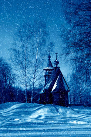 Winter nature, snowstormの写真素材