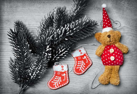 Christmas tree decorations ,congratulation cards and designの写真素材