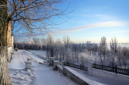 Winter nature in Russia, Kostroma cityの写真素材