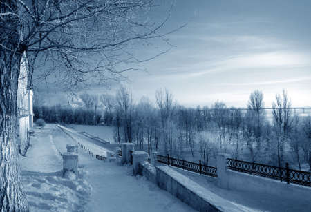 Winter nature in Russia, Kostroma cityの写真素材
