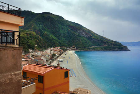 The south Italy, area Calabria, beach in Scilla cityの写真素材