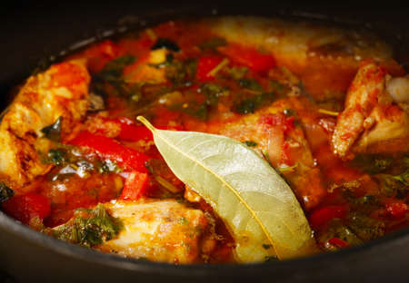 Hot a dish of ethnic cuisine of Georgia prepared from chicken meat : Chahohbilliの写真素材