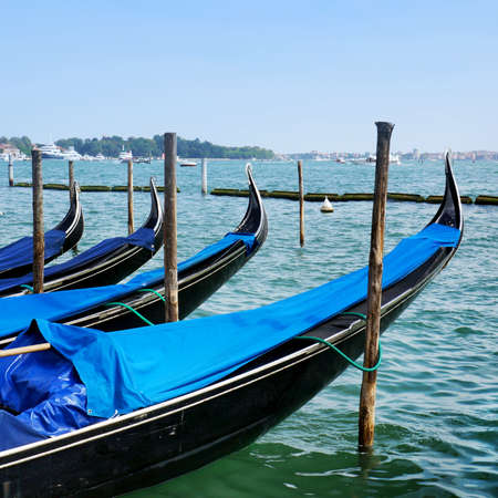 Venice. Morning. Grand canal. Gondolasの写真素材