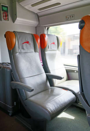 VENICE, ITALY -  September 3: Travel in Italy,indoor of italian fast train in september 2015