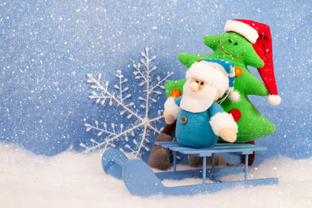 Christmas home decorations - Santa on sledge