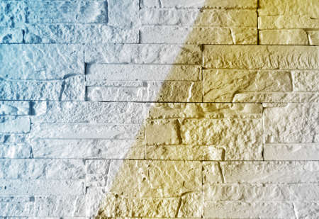 Modern wall of  plaster bricks, natural textureの写真素材
