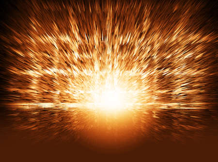 Abstract golden 3d illustration glowing  backgroundの写真素材