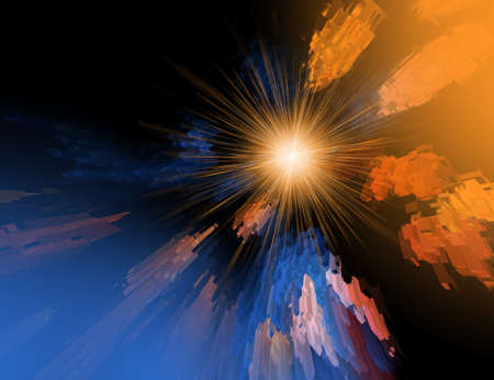 Abstract vibrant color 3d rendered illustrtion background for designの写真素材