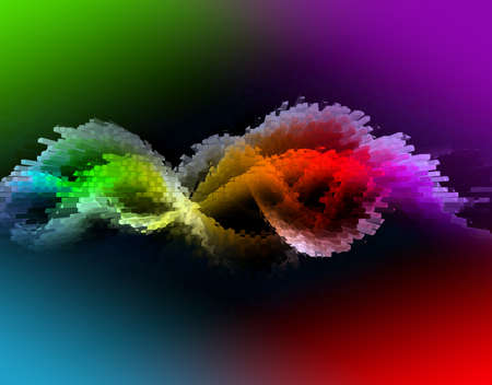 Abstract vibrant color 3d rendered illustrtion background for designの写真素材