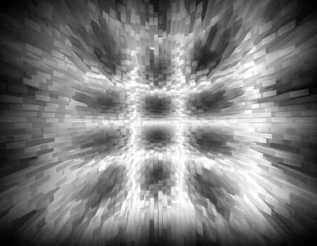 Abstract black and white 3d rendered illustrtion background for designの写真素材