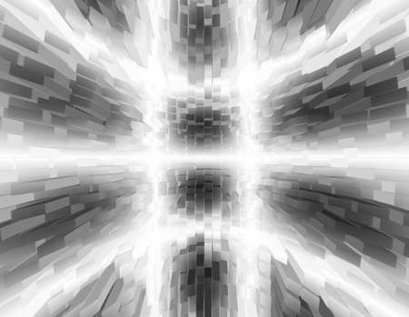 Abstract black and white 3d rendered illustrtion background for designの写真素材