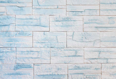 Modern white wall of  bricks, a natural texture backgroundの写真素材