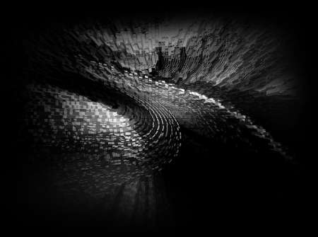 Abstract  black and white  3d rendered illustration background for design