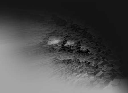 Abstract  black and white  3d rendered illustration background for designの写真素材