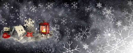 Christmas decor for design xmas cards, banners, pages and siteの写真素材