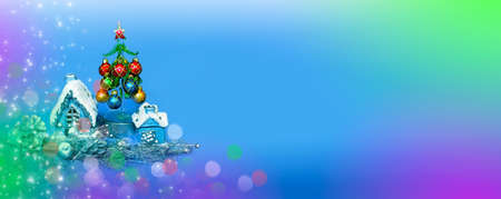 Christmas decor for design xmas cards, banners, pages and siteの写真素材