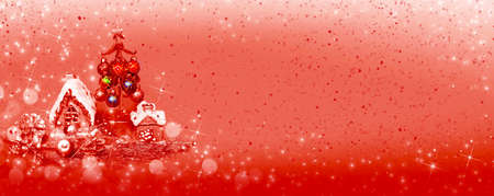 Christmas decor for design xmas cards, banners, pages and siteの写真素材