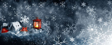 Christmas decor for design xmas cards, banners, pages and siteの写真素材