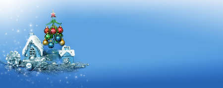 Christmas decor for design xmas cards, banners, pages and siteの写真素材