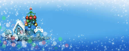 Christmas decor for design xmas cards, banners, pages and siteの写真素材