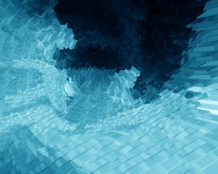 Abstract 3d blue rendered illustration background for designの写真素材