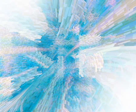 Abstract 3d blue rendered illustration background for designの写真素材