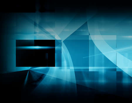 Abstract 3d blue rendered illustration background for designの写真素材