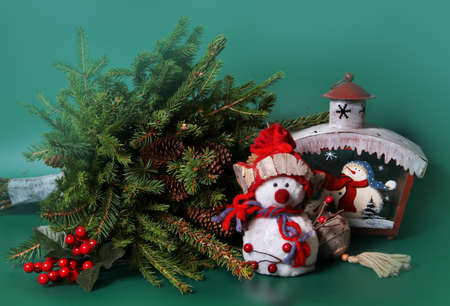 Christmas decorations for winter holidaysの写真素材