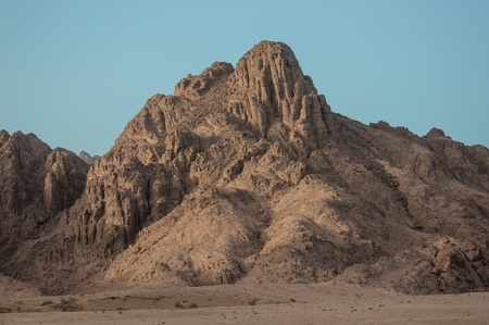 mountain in the sand desert at Egyptの写真素材