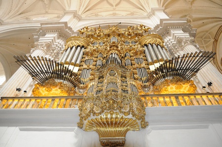 Organ in Granada cathedralの写真素材