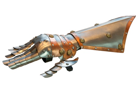 knight glove isolated on white