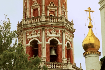 Novodevichy Convent detail of the bell towerの写真素材