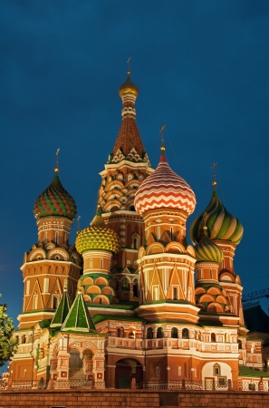 St Basils Cathedral at nightの写真素材