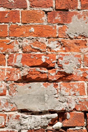 old red brick wall backgroundの写真素材