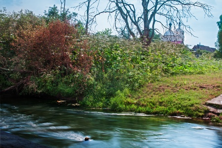 river bank landscapeの写真素材