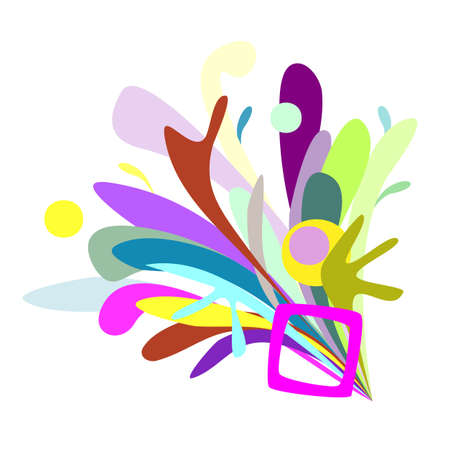 abstract multicolor geometric illustrationのイラスト素材