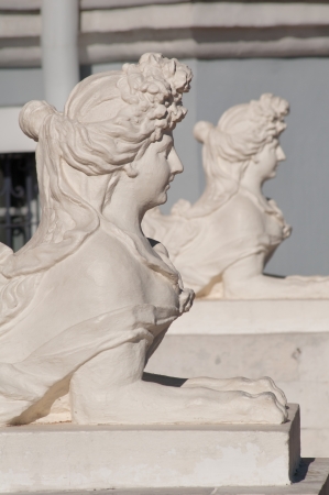 sculptures at the Kuscovo Moscowの写真素材