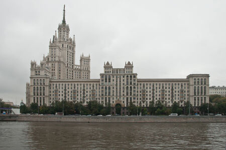 Moscow skyscraper in Stalinist style Kotelnicheskaya Embankment Apartmentsの写真素材