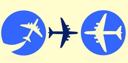 set of airplane buttonsのイラスト素材