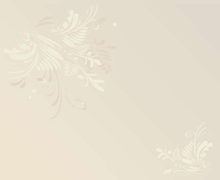 Card or invitation with classic abstract floral neutral vector illustration  Greeting card in grunge or retro style  Elegance pattern with flowers  Floral illustration in vintage style のイラスト素材