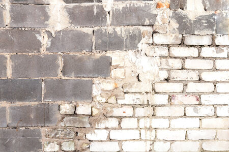 old cracked brick wall