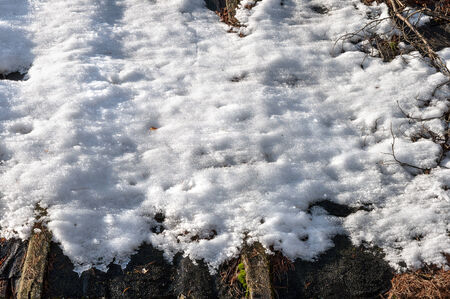 texture of the snowy pattern on the roofの写真素材