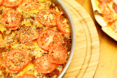 Healthy vegetables vegetarian pizzaの写真素材