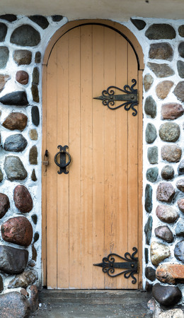 old wooden doorの写真素材