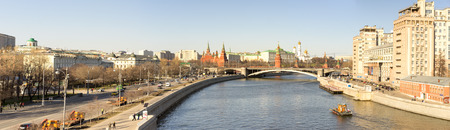 MOSCOW, RUSSIA - APRIL 11, 2015: View of Moscow Kremlin - Russiaのeditorial素材