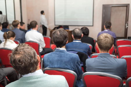 Business Conference and Presentation. Audience at the conference hall.の写真素材