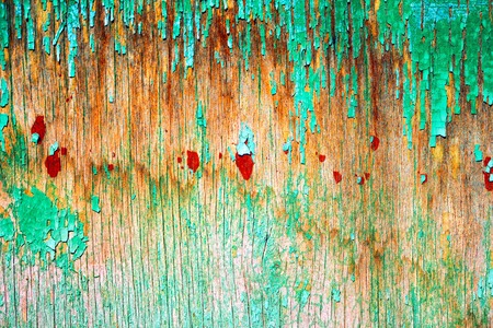 Wooden background with crackling effect, in green and yellow colorsの写真素材